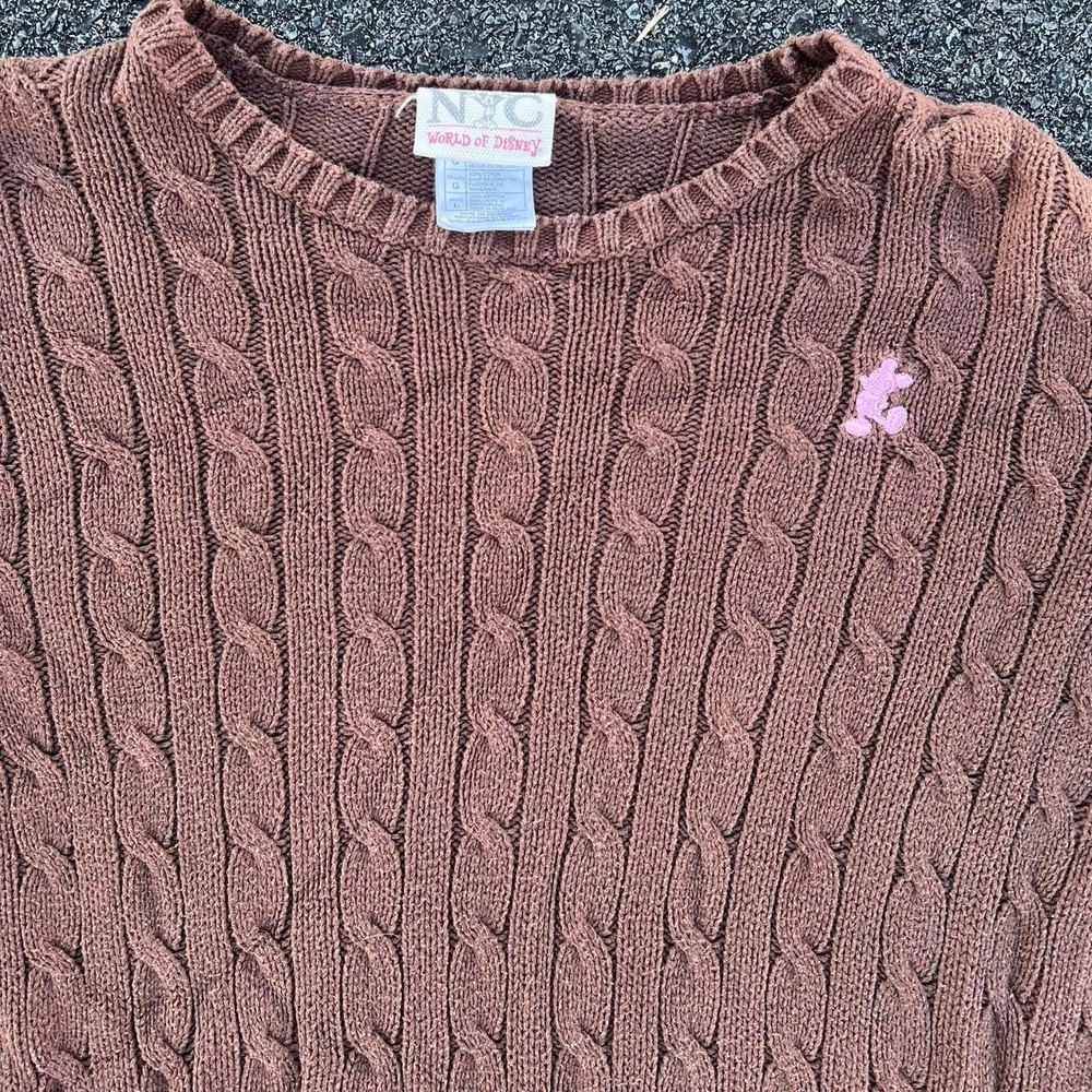 1990s Knit Embroidered Mickey Mouse Disney Sweater size L